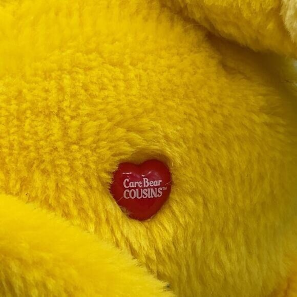 Carebear Cousins Playful Heart 2004 Carebear Heart Party Hat Yellow Monkey 12” - Picture 4 of 4